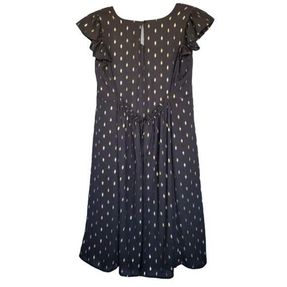 Collective Concepts Metallic Cocktail Maternity Party Dress Black Gold Women's S - Picture 6 of 11